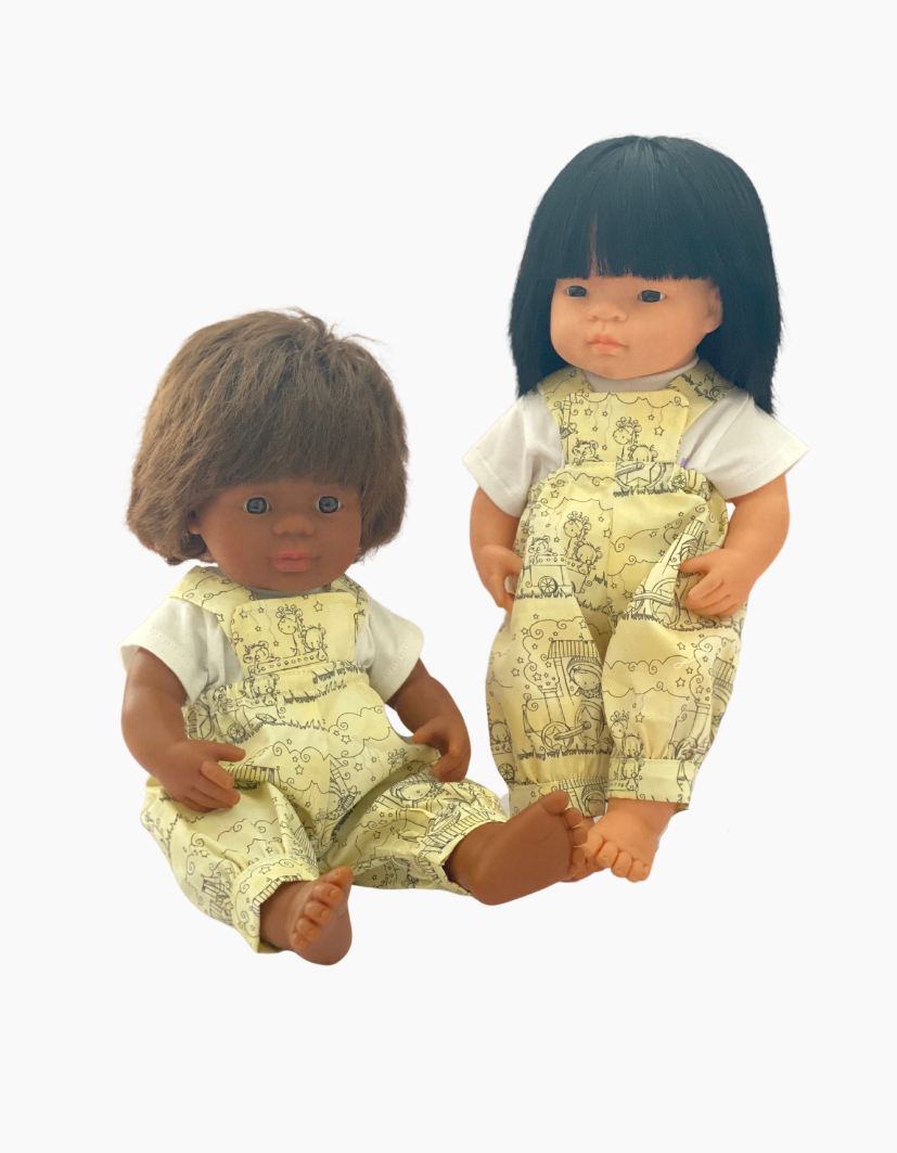 Overalls | Boys and Girls | Fits Miniland Doll 38cm