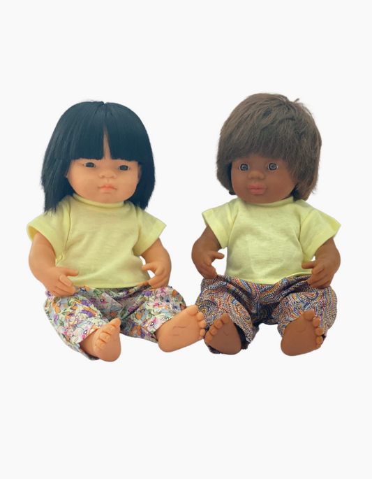 Assorted T-Shirts | Boys and Girls | Fits Miniland 38cm Doll