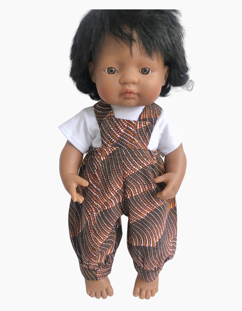 Overalls | Indigenous Collection | Boys & Girls | Fits Miniland Doll 38cm