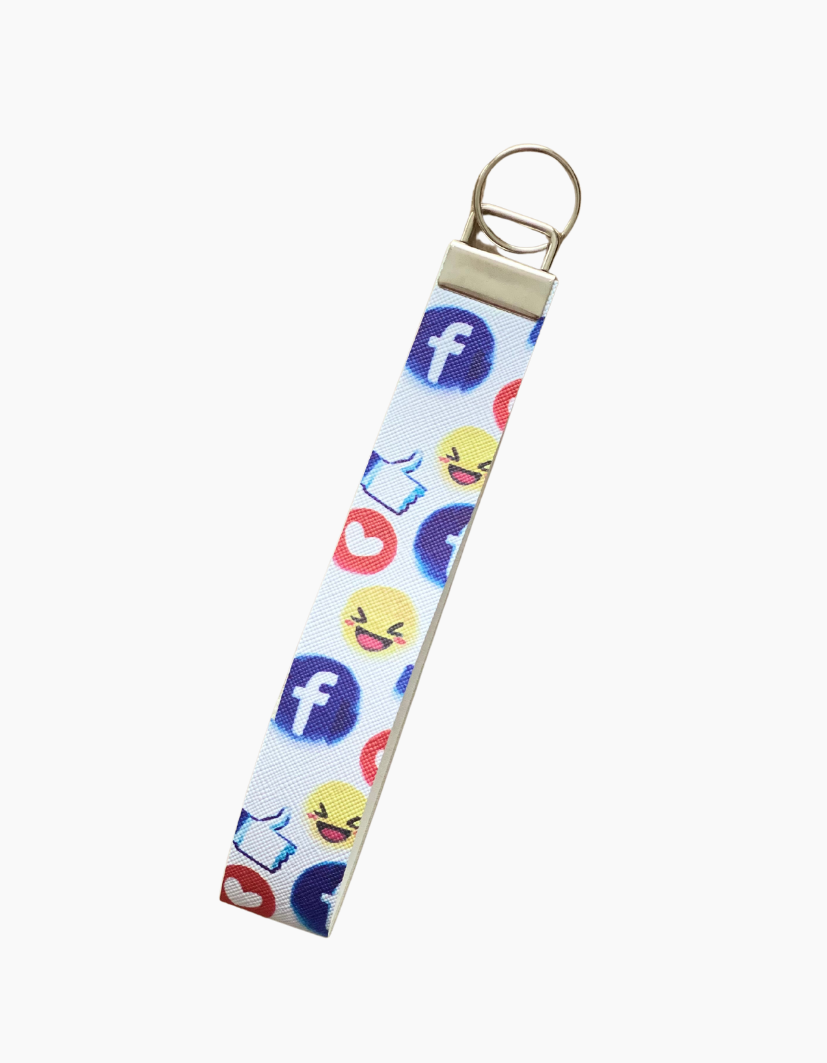 Socials Collection | Wristlet | Key Ring | Bag Tag | Free Shipping